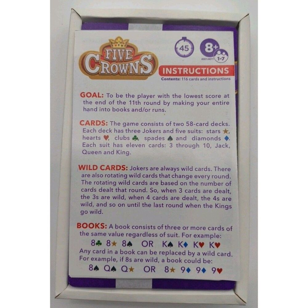 2025 Five Crowns Rummy Style Card Game - New In Damaged Box - Picture 4 of 5